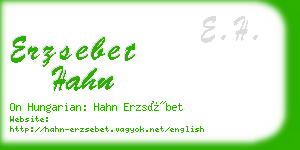 erzsebet hahn business card